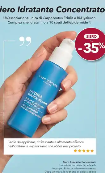 Siero Idratante Concentrato Yves Rocher
