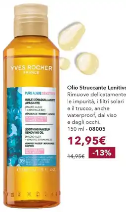 Yves Rocher Olio Struccante Lenitivo Yves Rocher offerta