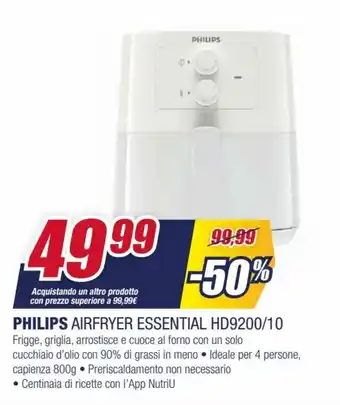 Trony Philips Airfryer Essential HD9200/10 offerta