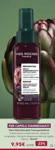 Yves Rocher Siero Ristrutturante Termoprotettore offerta