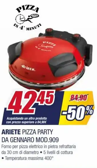Trony Ariete Pizza Party daa Gennaro Mod.909 offerta
