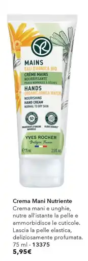 Yves Rocher Crema Mani Nutriente Yves Rocher offerta