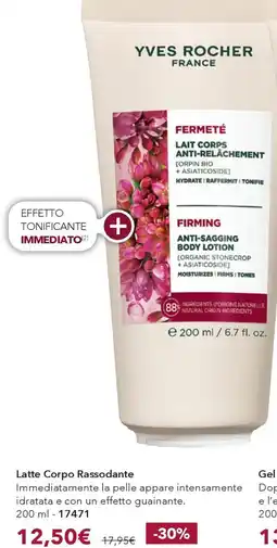 Yves Rocher Latte Corpo Rassodante Yves Rocher offerta