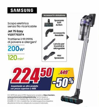 Trony Samsung Jet 75 Easy VS20T7533T4 offerta