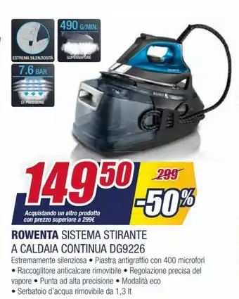 Trony Rowenta Sistema Stirante a Caldaia Continua DG9226 offerta