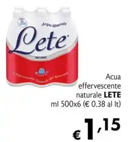 Eurospesa Acqua effervescente naturale LETE offerta