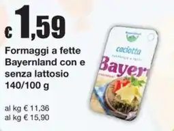 Sì con te Supermercati Formaggi a fette Bayernland offerta