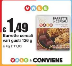 Sì con te Supermercati Barrette cereali Vale offerta