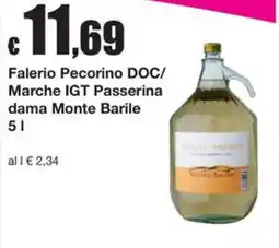 Sì con te Supermercati Falerio Pecorino DOC/ Marche IGT Passerina dama Monte Barile offerta