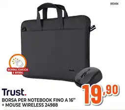 Expert Di Lella Trust. Borsa per notebook fino a 16" + mouse wireless 24988 offerta