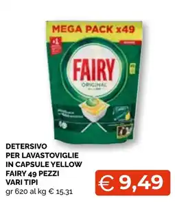 Mercatò Big Detersivo per lavastoviglie in capsule yellow fairy offerta