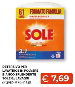 Mercatò Big Detersivo per lavatrice in polvere bianco splendente Sole offerta