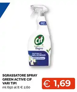 Mercatò Big Sgrassatore spray Green Active Cif offerta