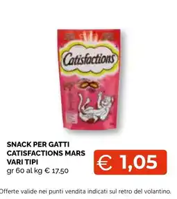Mercatò Big Snack per gatti Catisfactions Mars offerta