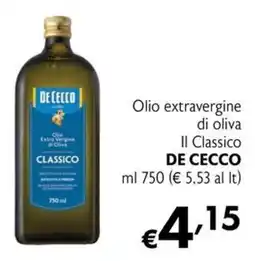 Eurospesa Olio extravergine di oliva Il Classico De Cecco offerta