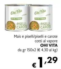 Eurospesa Mais e piselli Ohi Vita offerta