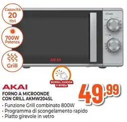 Expert Di Lella Forno a microonde con grill Akai offerta