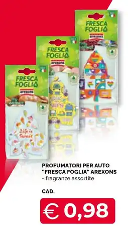 Mercatò Big Profumatori per auto "Fresca Foglia" Arexons offerta