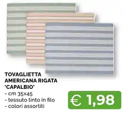 Mercatò Big Tovaglietta americana rigata 'Capalbio' offerta