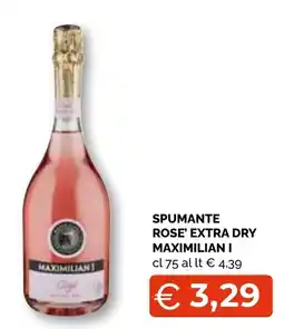 Mercatò Big Spumante Rose' Extra Dry Maximilian I offerta