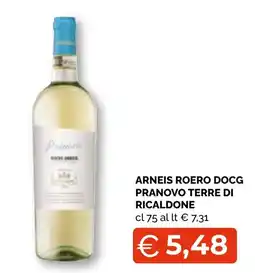 Mercatò Big Arneis Roero DOCG Pranovo Terre di Ricaldone offerta