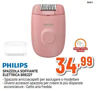 Philips spazzola soffiante elettrica bre227