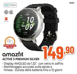 Expert Di Lella amazfit active 3 premium silver offerta