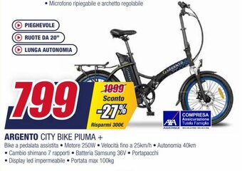 Trony Argento City Bike Piuma + offerta