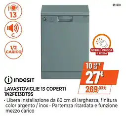 Expert Di Lella Lavastoviglie 13 coperti Indesit offerta