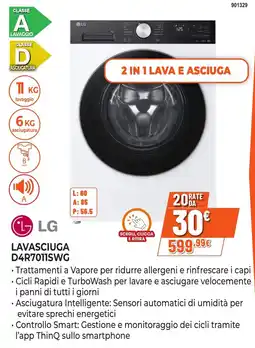 Expert Di Lella Lavasciuga LG D4R7011SWG offerta