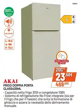 Expert Di Lella Akai frigo doppia porta glass435ml offerta