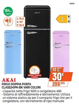Expert Di Lella Akai frigo doppia porta class24ipk-bk vari colori offerta