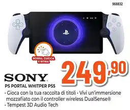 Expert Di Lella Sony PS Portal Whitper PS5 offerta