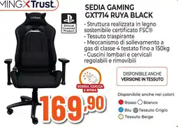 Expert Di Lella Sedia gaming GXT714 Ruya Black offerta