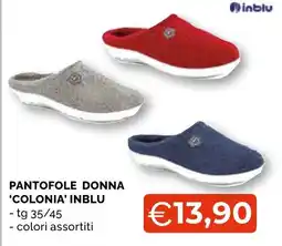 Mercatò Big Pantofole donna 'Colonia' Inblu offerta