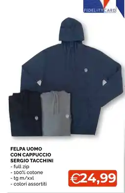 Mercatò Big Felpa uomo con cappuccio Sergio Tacchini offerta
