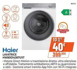 Expert Di Lella Haier Lavatrice HW80D14367U1IT offerta