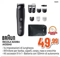 Expert Di Lella Braun regola barba AIO5540 offerta