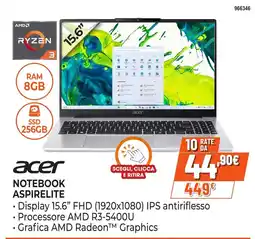 Expert Di Lella Acer Notebook AspireLite offerta