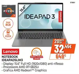 Expert Di Lella Lenovo Notebook Ideapad Slim3 offerta
