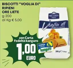 Kanguro Biscotti Voglia di Ripieni Ore Liete offerta