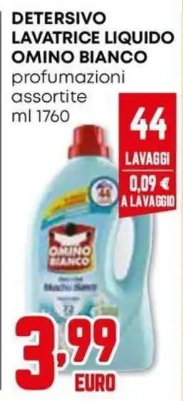 Detersivo lavatrice liquido Omino Bianco
