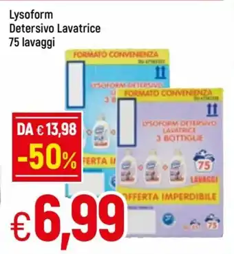 Famila Lysoform Detersivo Lavatrice 75 lavaggi offerta
