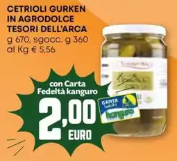 Kanguro Cetrioli Gurken in Agrodolce Tesori dell'Arca offerta