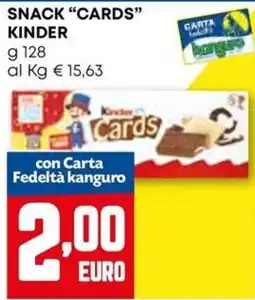 Kanguro Snack Cards Kinder offerta