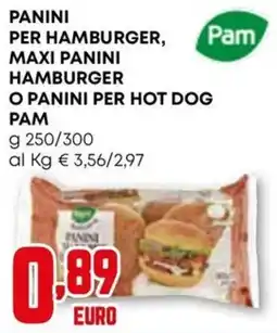 Kanguro Panini per hamburger, maxi panini hamburger o panini per hot dog Pam offerta