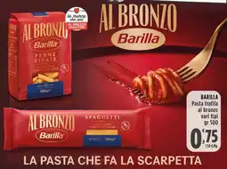 Rossotono Carrefour Barilla Pasta trafila al bronzo offerta