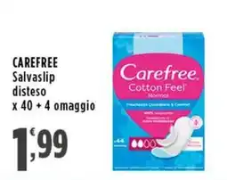Rossotono Carrefour Carefree Salvaslip disteso offerta