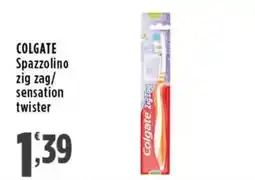 Rossotono Carrefour Colgate Spazzolino zig zag/ sensation twister offerta