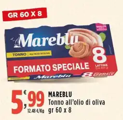 Rossotono Carrefour Mareblu Tonno all’olio di oliva offerta